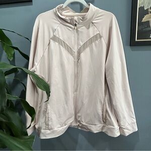 Fabletics Light Peach Plus Size Athletic  Zip-Front Jacket sz 2X